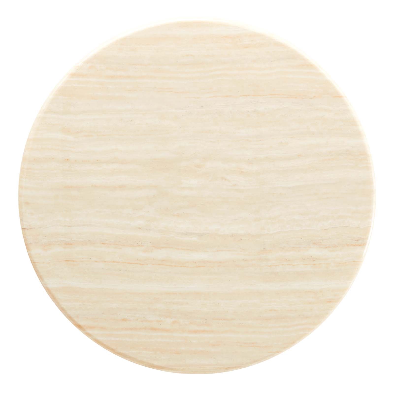 Lippa 36" Round Faux Travertine Coffee Table by Modway