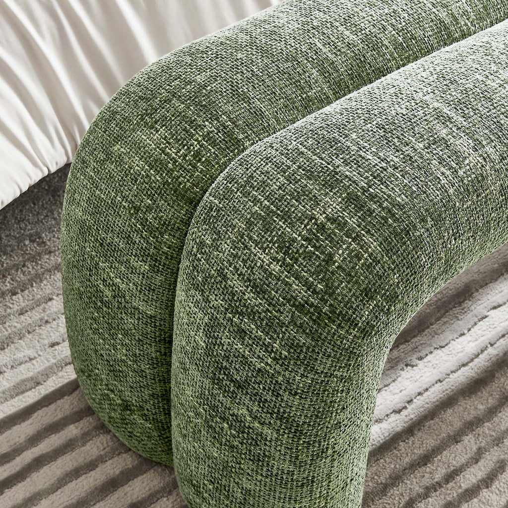Dax 50.5" Chenille Upholstered Accent Bench by Modway