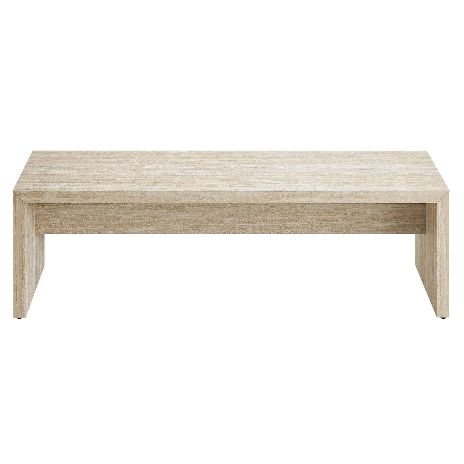 Mirella 62" Faux Travertine Long Bench by Modway