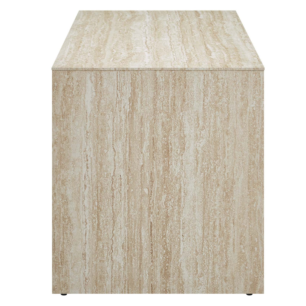 Mirella 53.5Ó Faux Travertine Bench by Modway