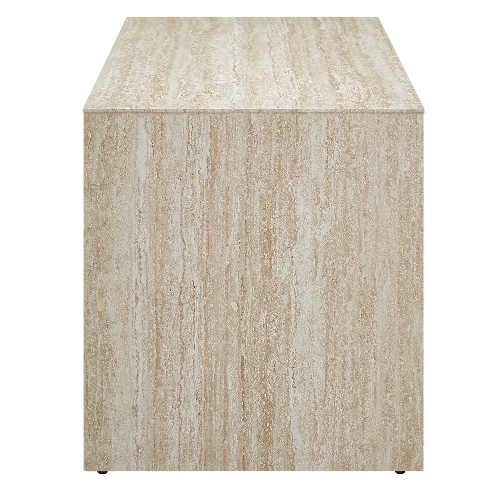 Mirella 53.5Ó Faux Travertine Bench by Modway