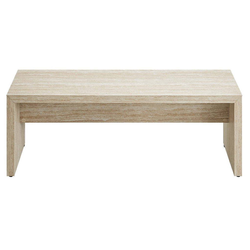 Mirella 53.5Ó Faux Travertine Bench by Modway