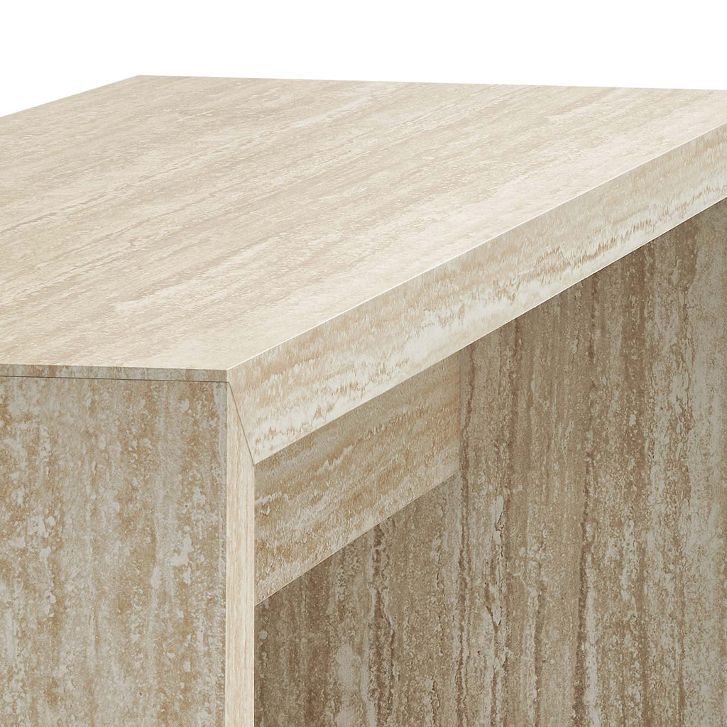 Mirella 53.5Ó Faux Travertine Bench by Modway