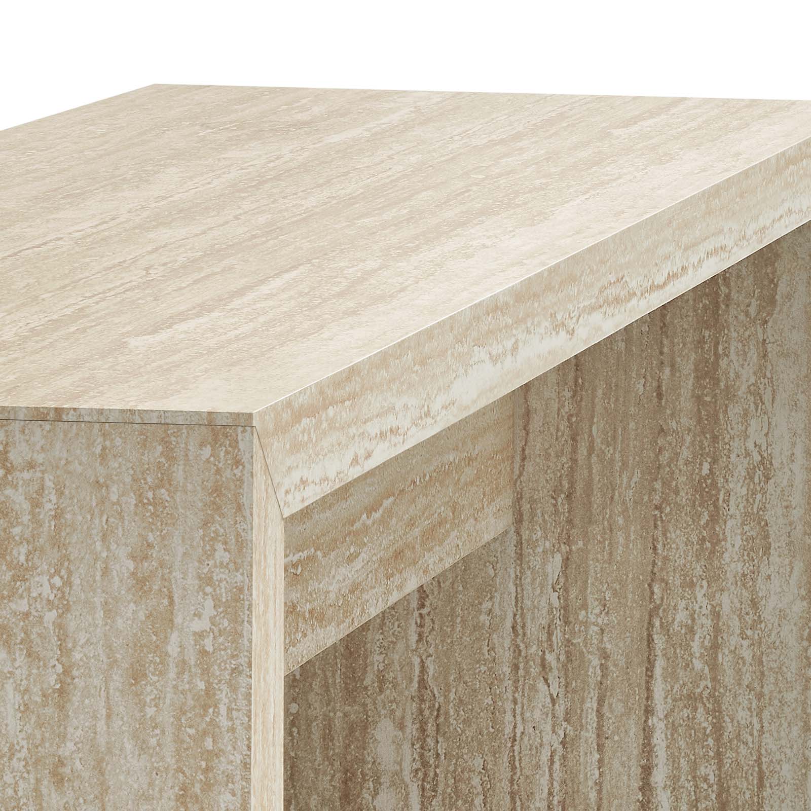 Mirella 53.5Ó Faux Travertine Bench by Modway