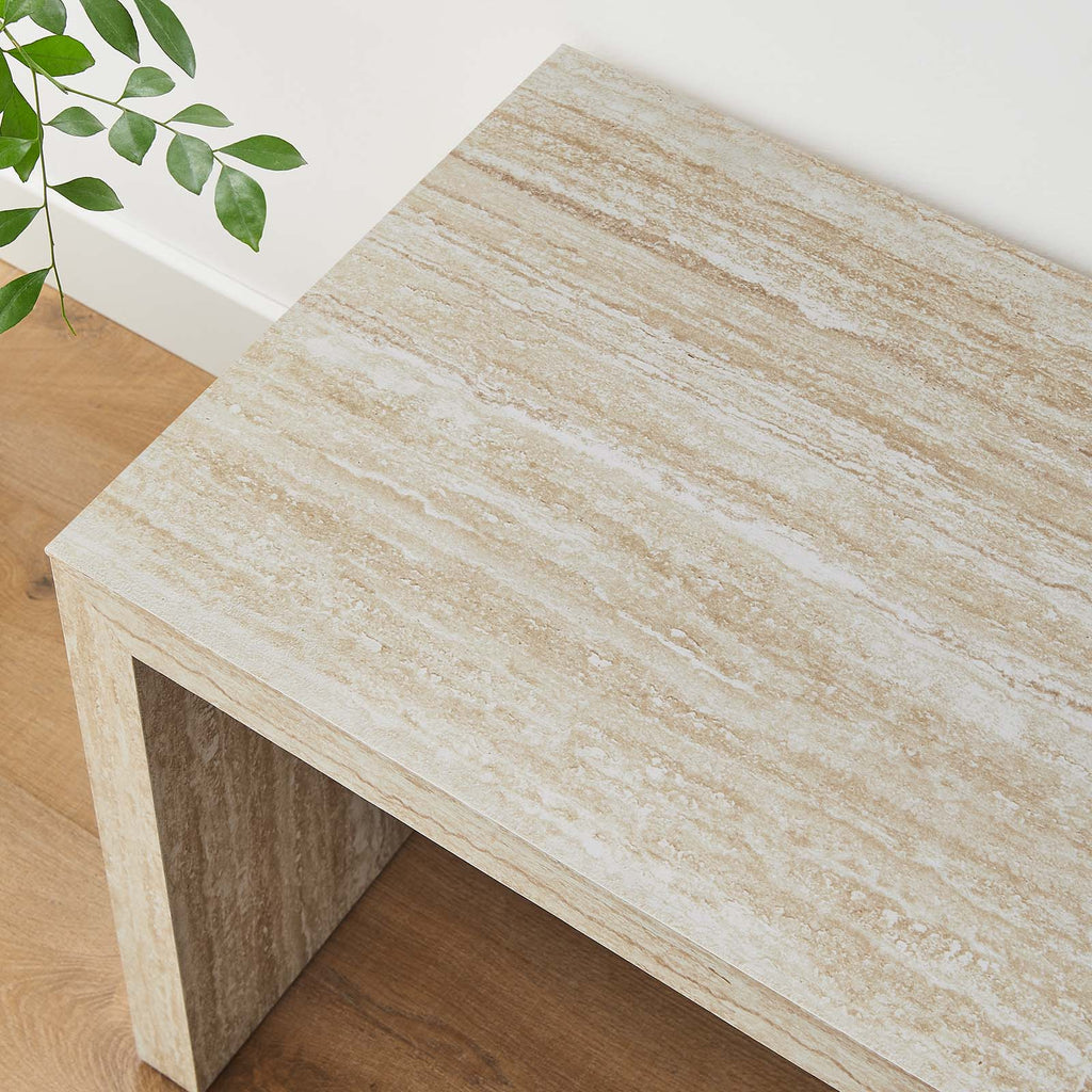 Mirella 53.5Ó Faux Travertine Bench by Modway