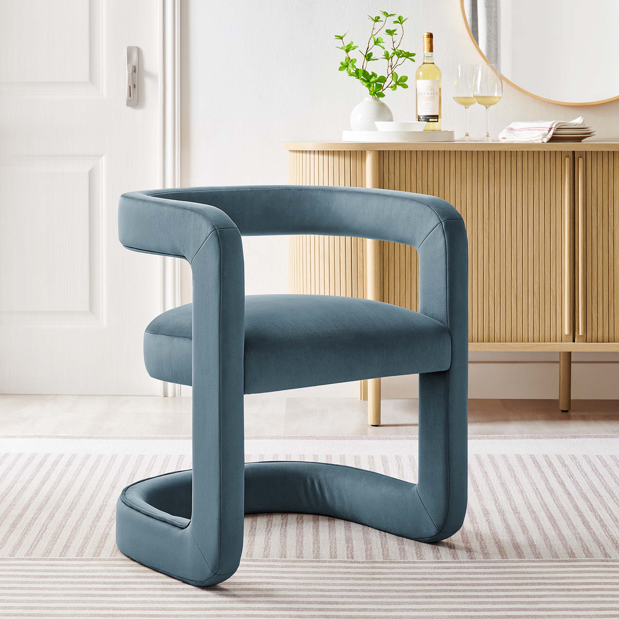 Winslow Barrel Performance Velvet Dining Chair  by Modway