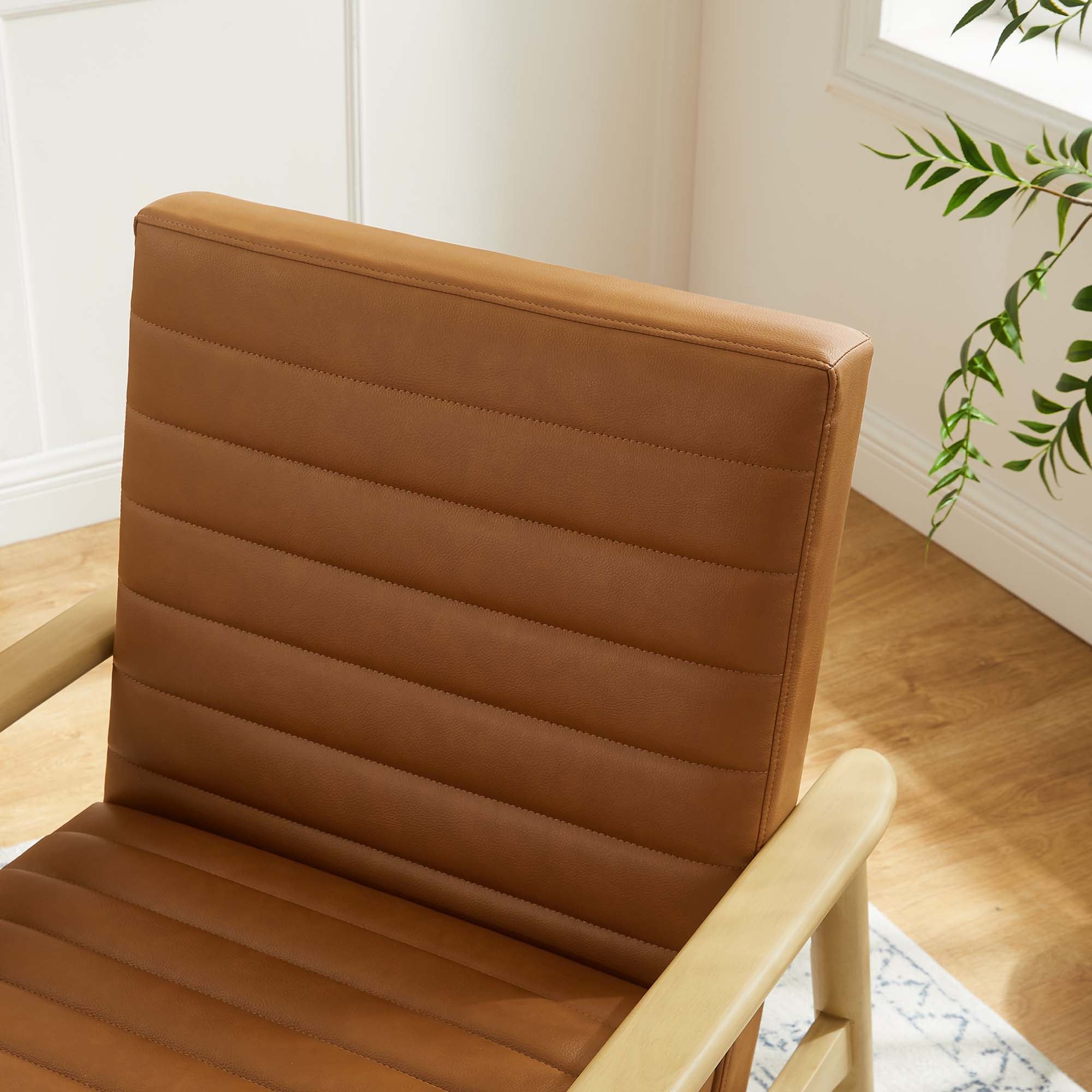 Jensen Vegan Leather Accent Chair by Modway