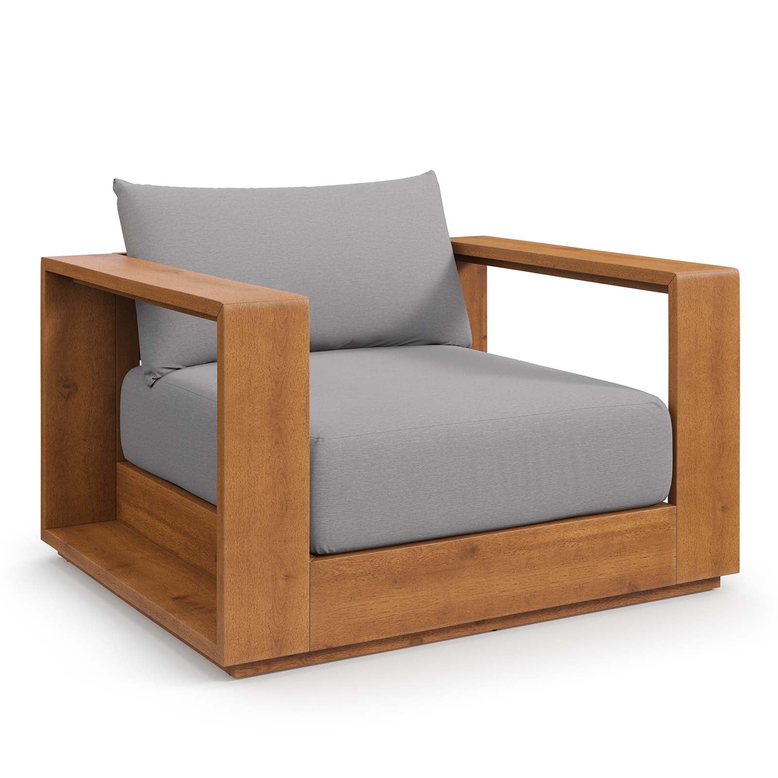 Tahoe Outdoor Patio Acacia Wood Chair by Modway