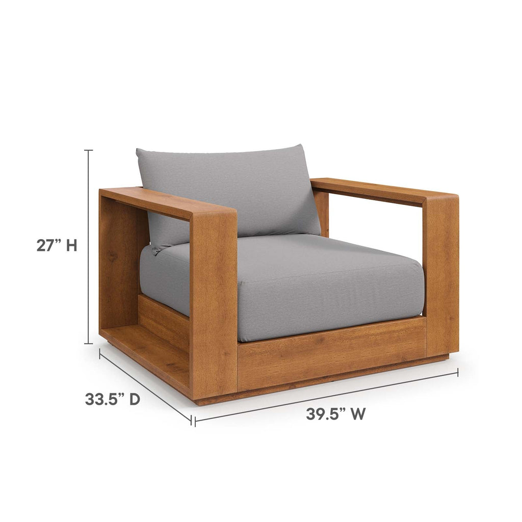 Tahoe Outdoor Patio Acacia Wood Chair by Modway