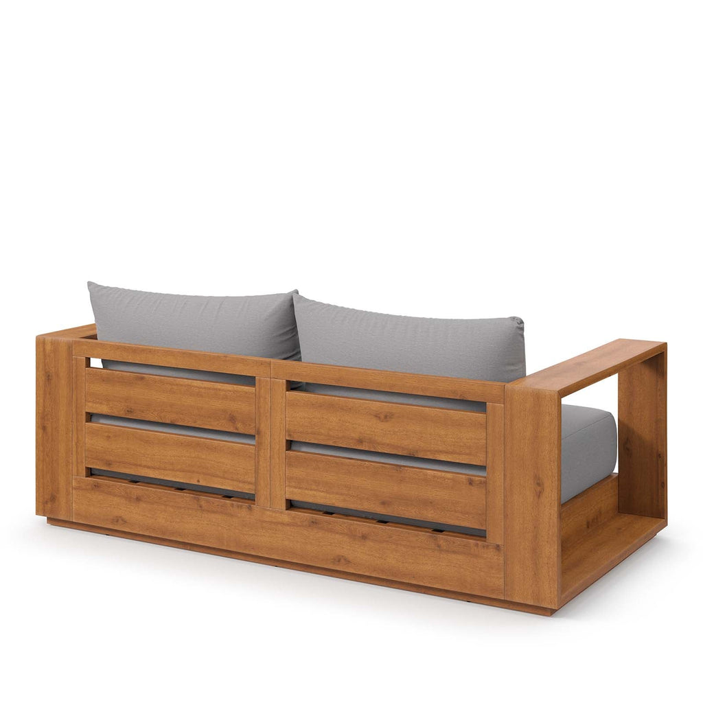 Tahoe Acacia Wood Outdoor Patio Acacia Wood Loveseat by Modway