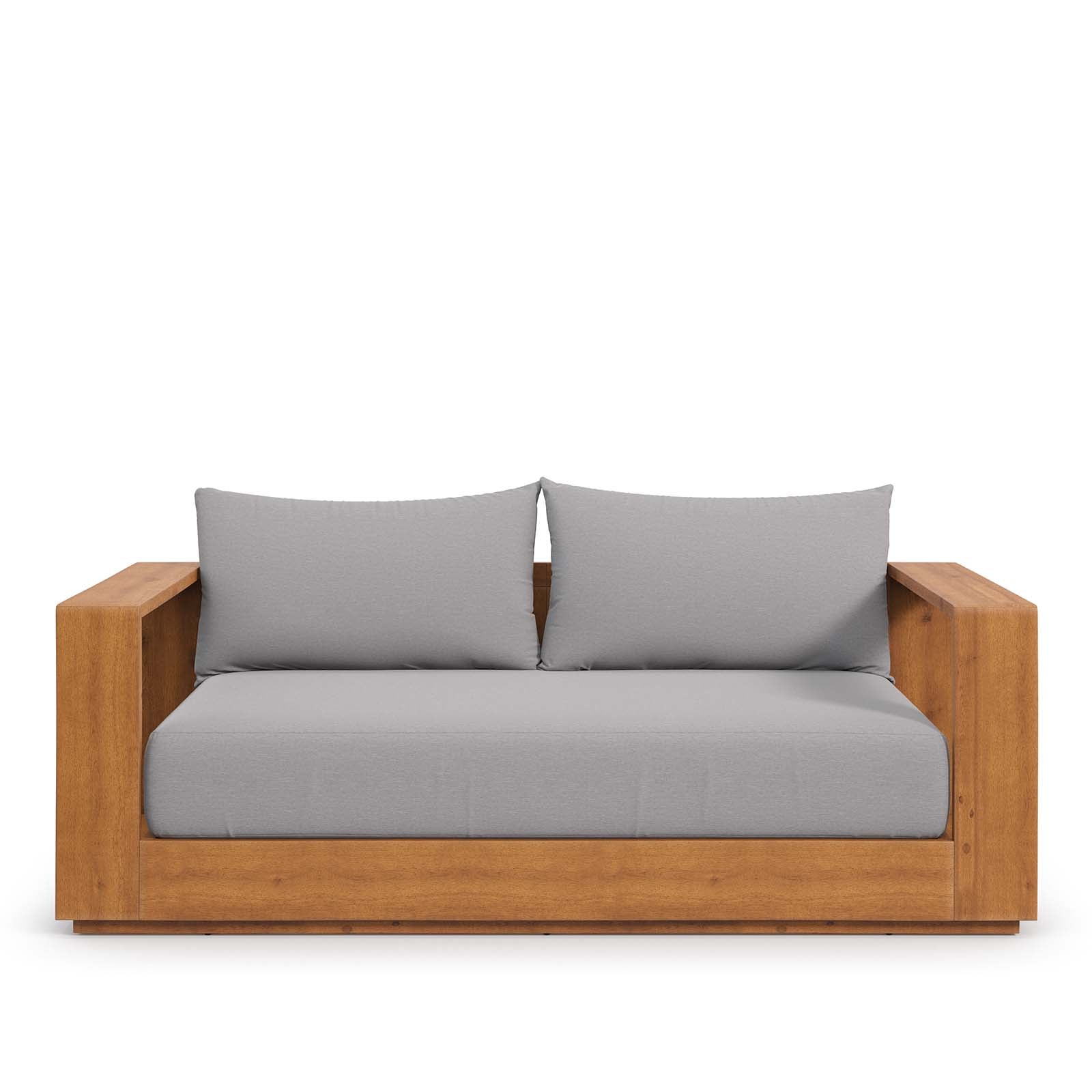 Tahoe Acacia Wood Outdoor Patio Acacia Wood Loveseat by Modway