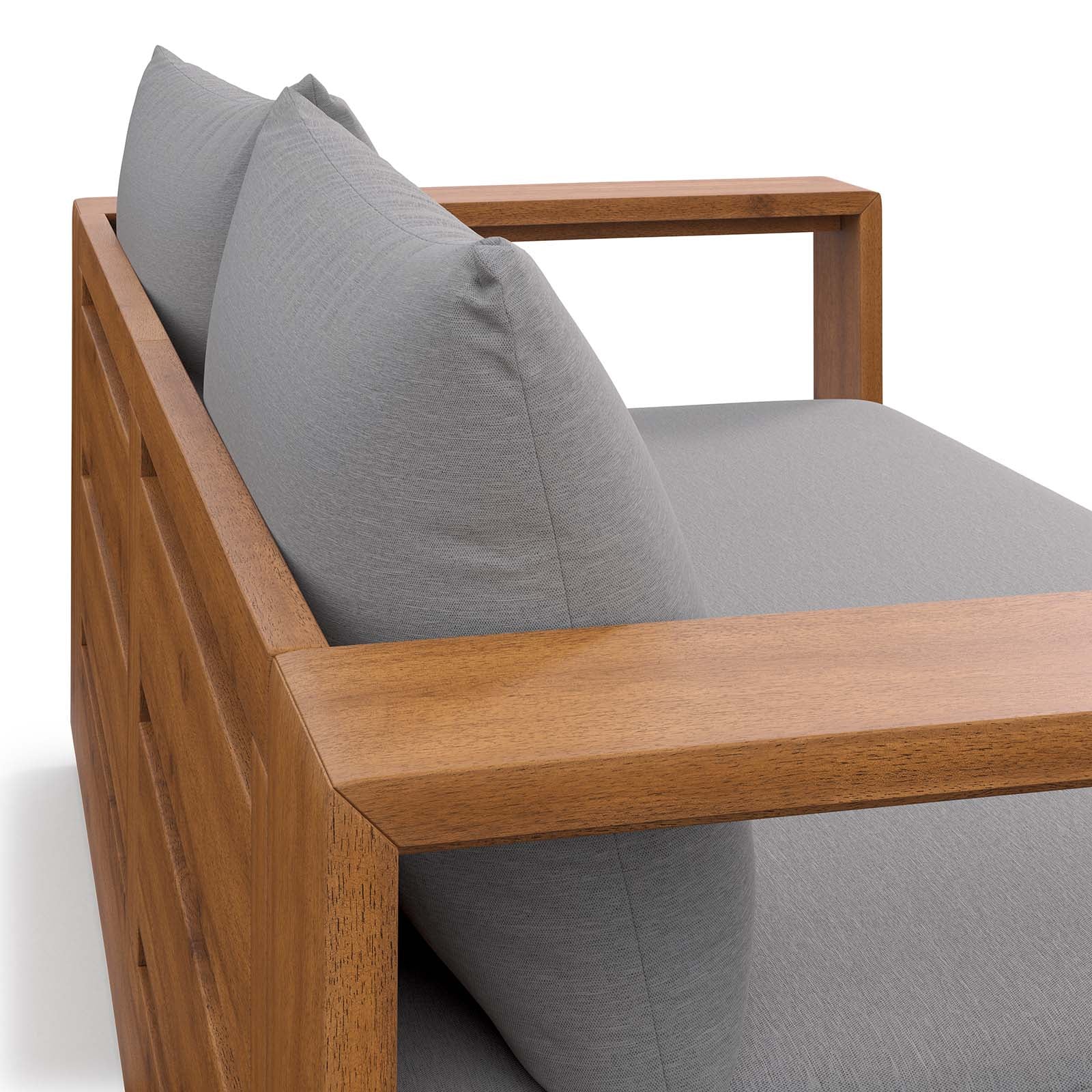 Tahoe Acacia Wood Outdoor Patio Acacia Wood Loveseat by Modway