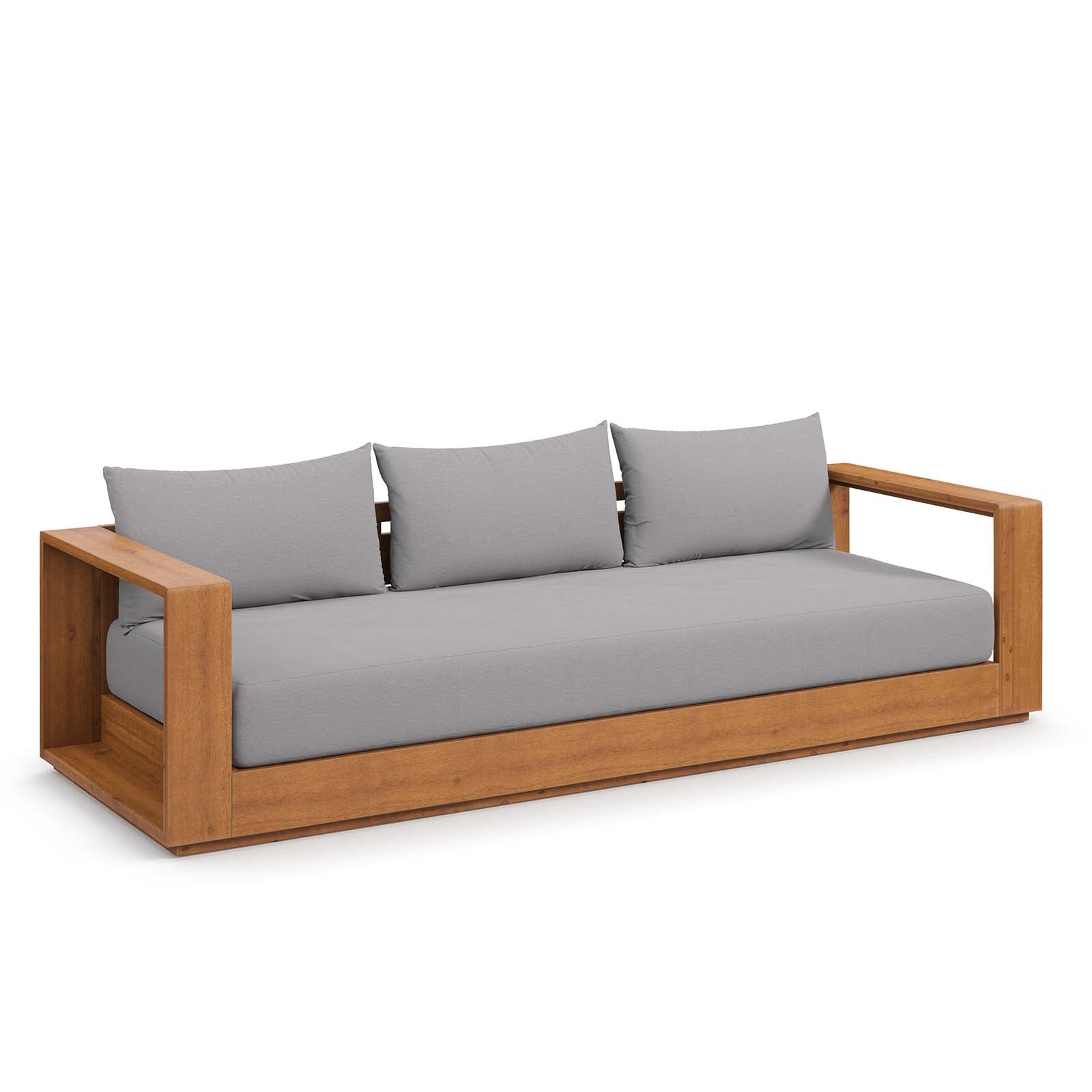 Tahoe Outdoor Patio Acacia Wood Sofa by Modway