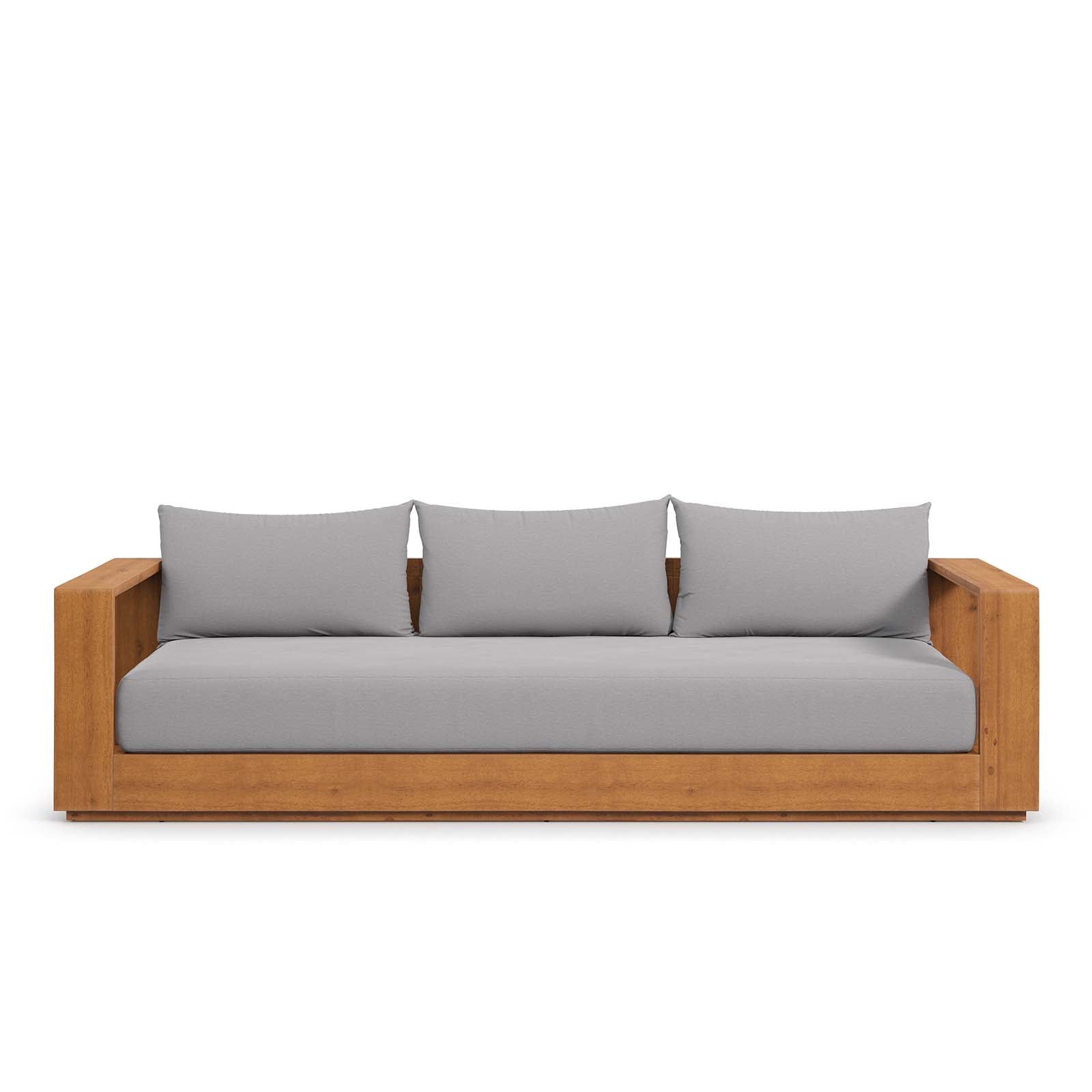 Tahoe Outdoor Patio Acacia Wood Sofa by Modway