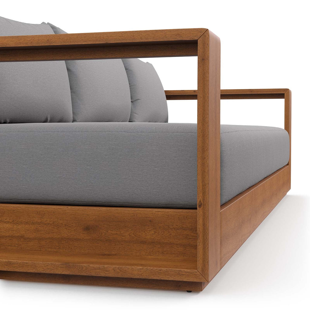 Tahoe Outdoor Patio Acacia Wood Sofa by Modway