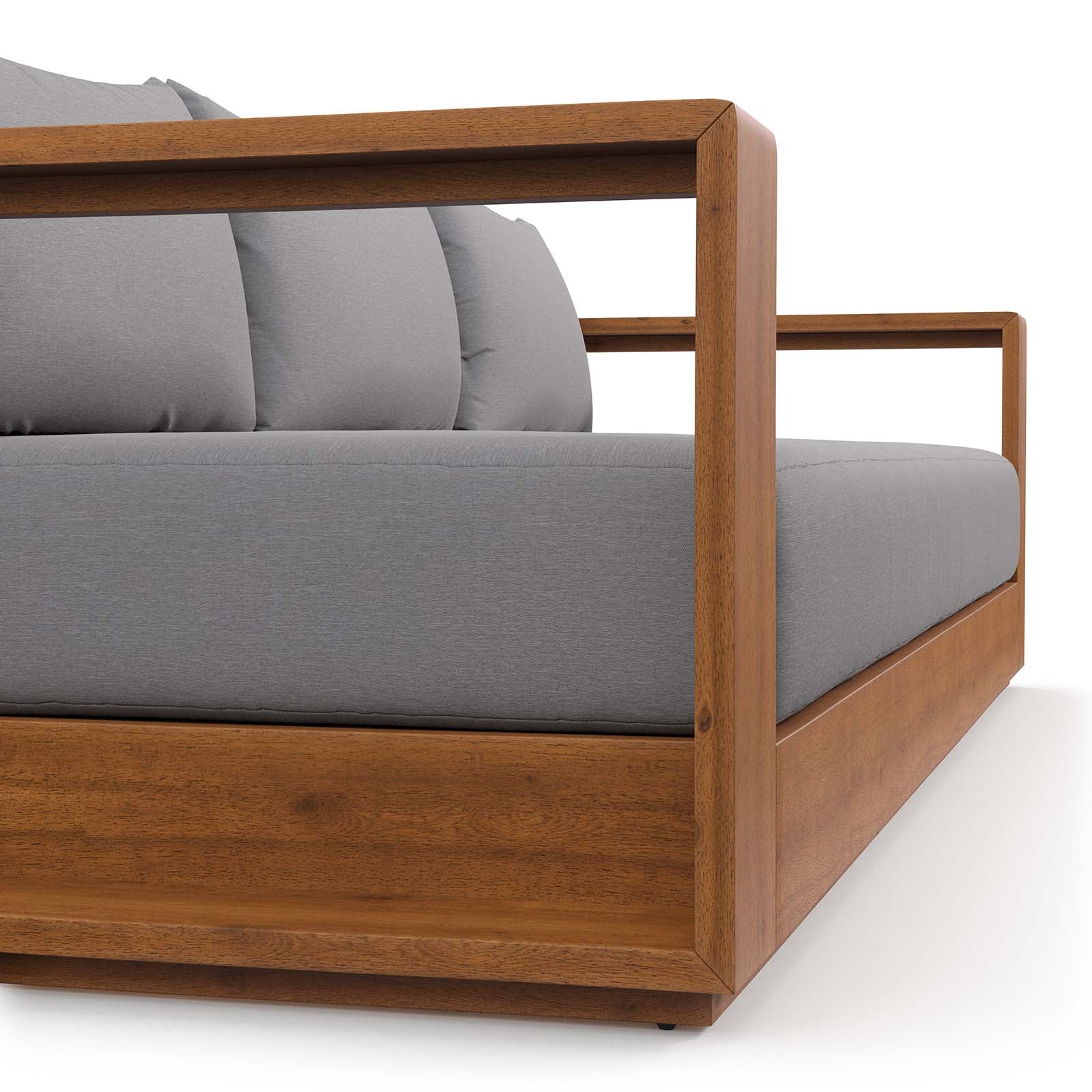 Tahoe Outdoor Patio Acacia Wood Sofa by Modway