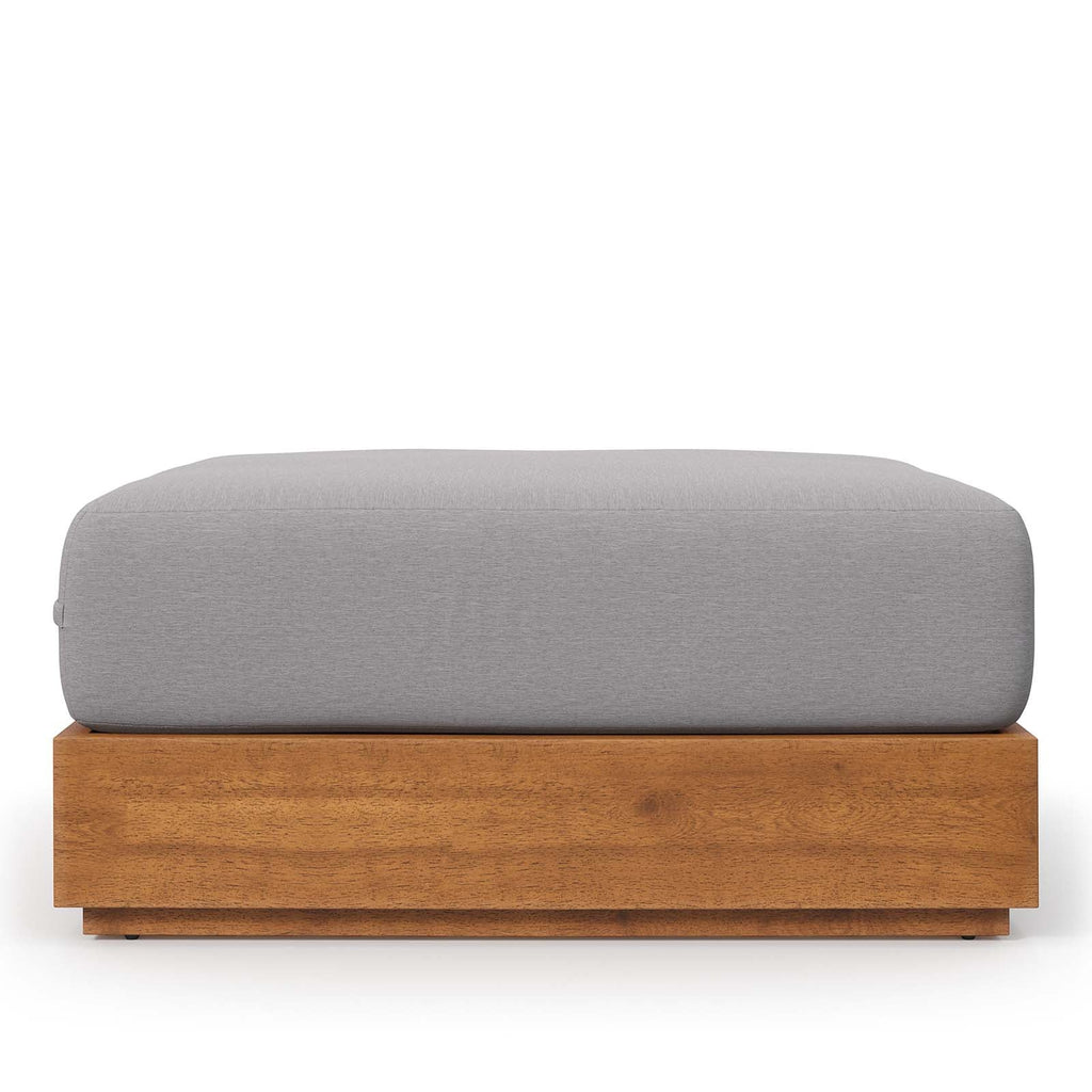 Tahoe Outdoor Patio Acacia Wood Ottoman by Modway