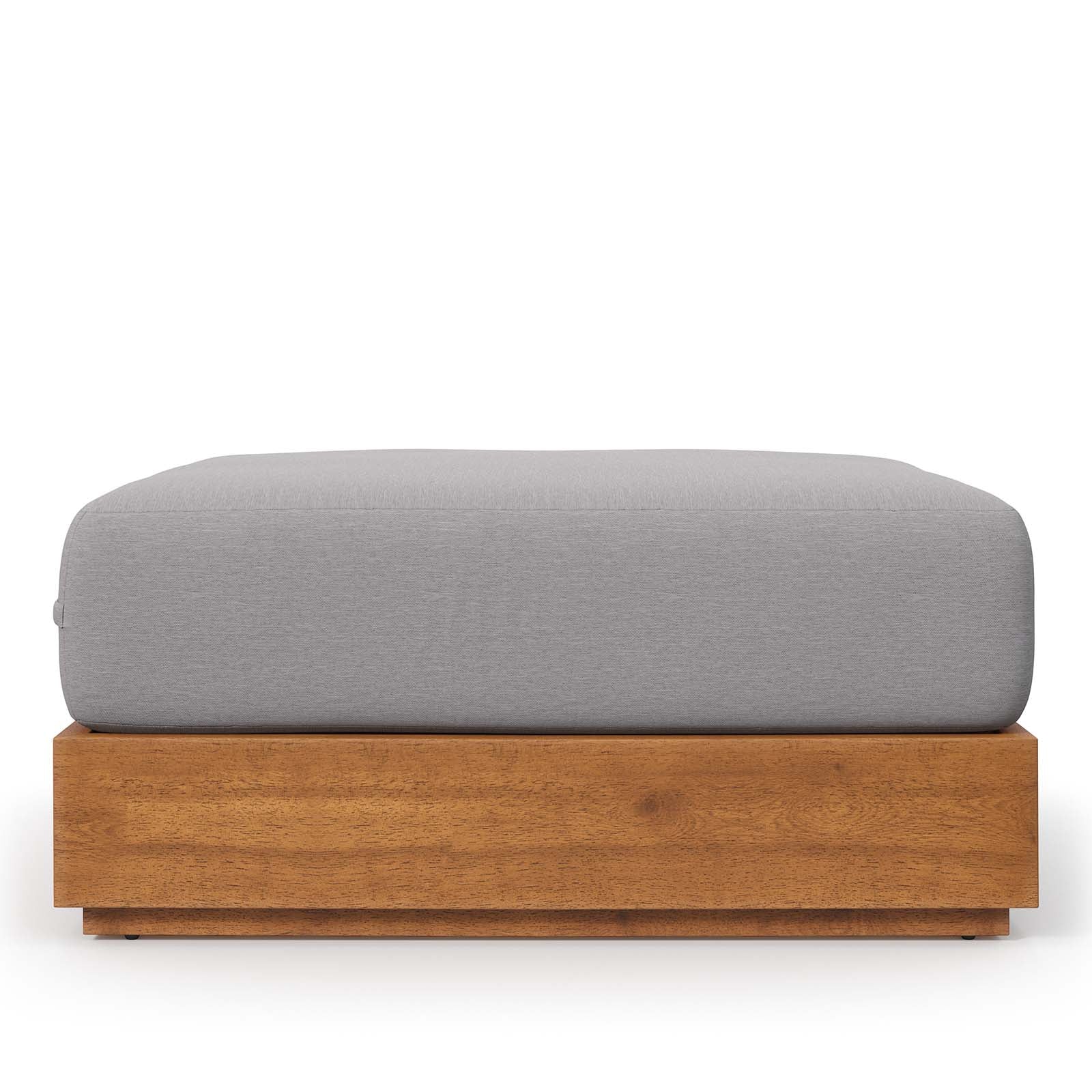 Tahoe Outdoor Patio Acacia Wood Ottoman by Modway