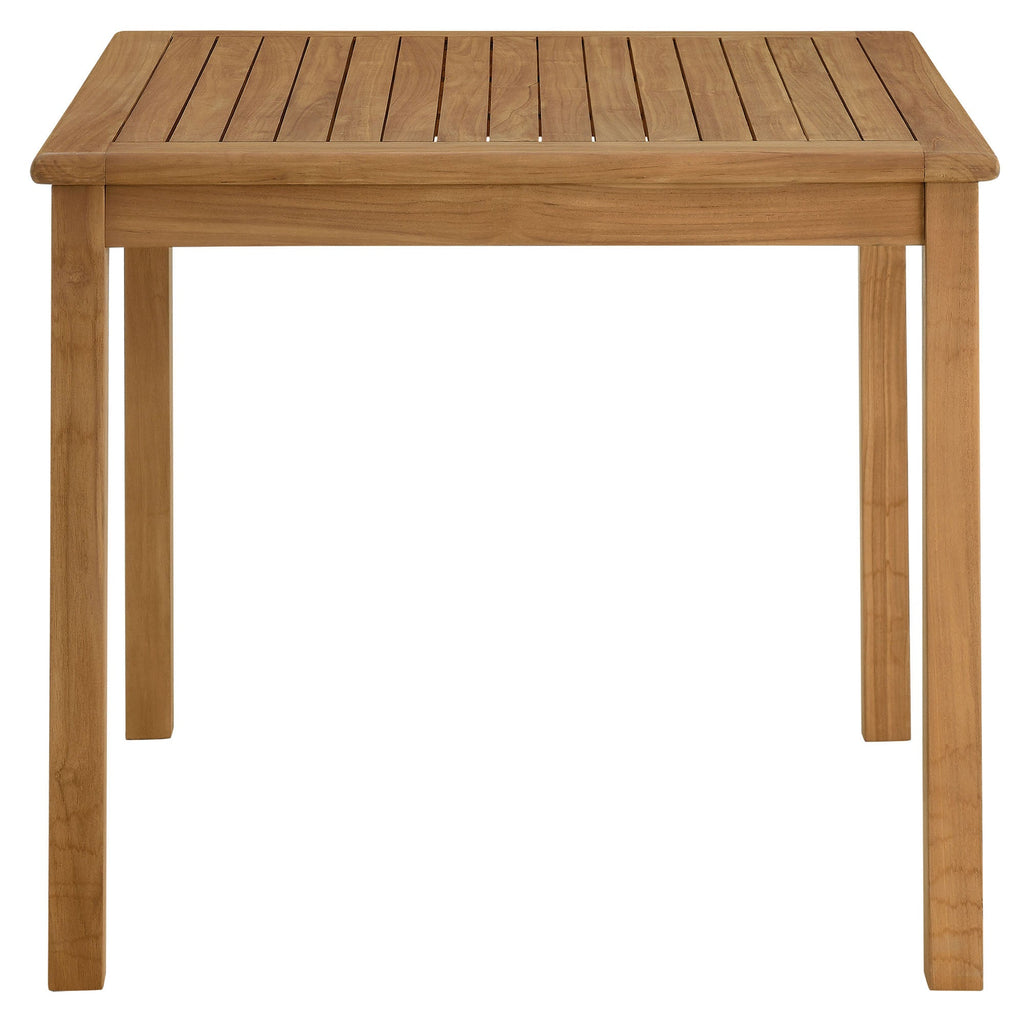 Vienna 5-Piece Outdoor Patio Teak Wood Dining Set with Folding Chairs by Modway