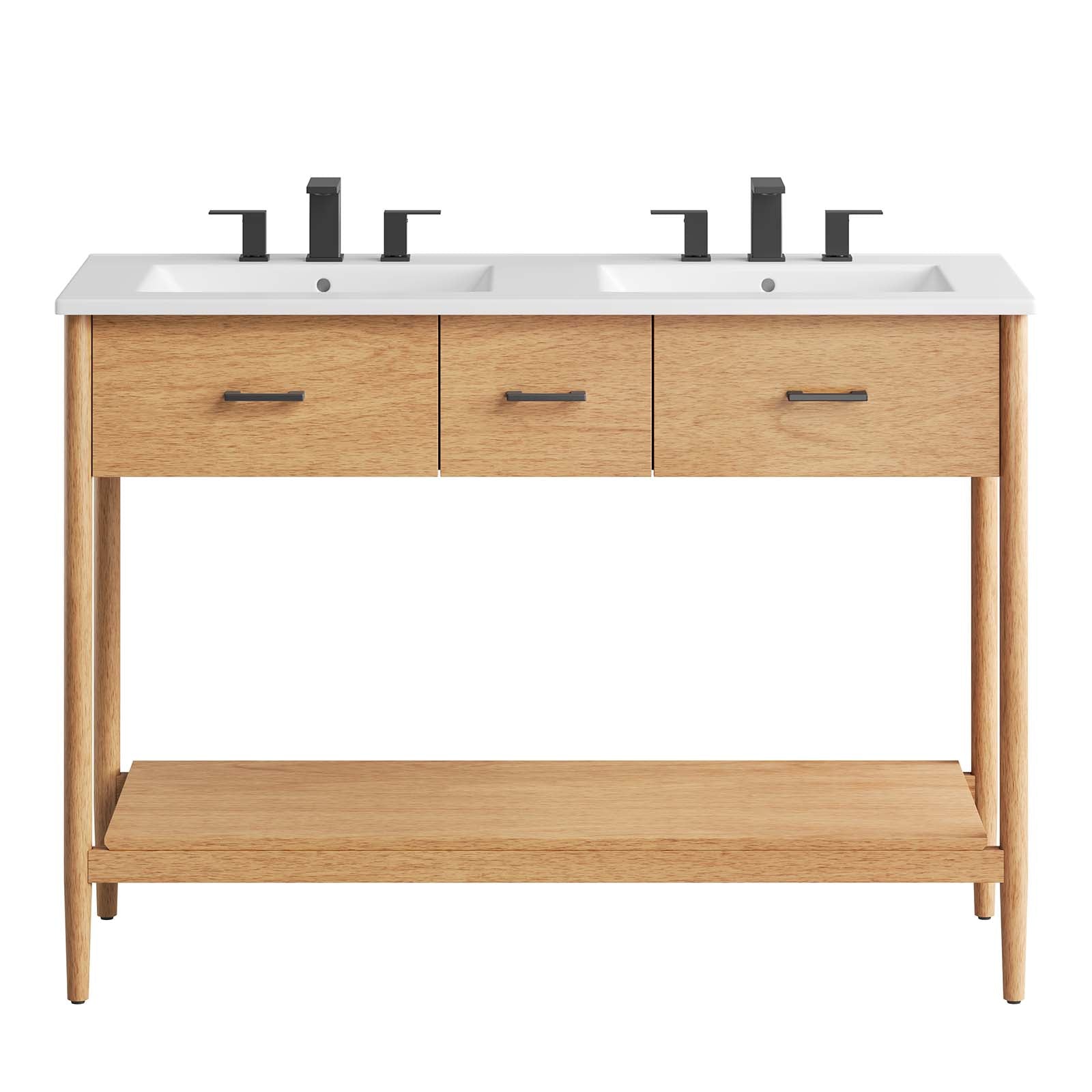 Zaire 48" Double Sink Bathroom Vanity by Modway