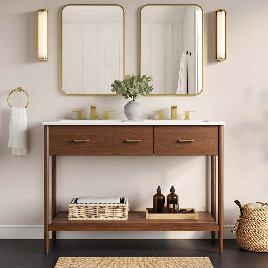 Zaire 48" Double Sink Bathroom Vanity by Modway