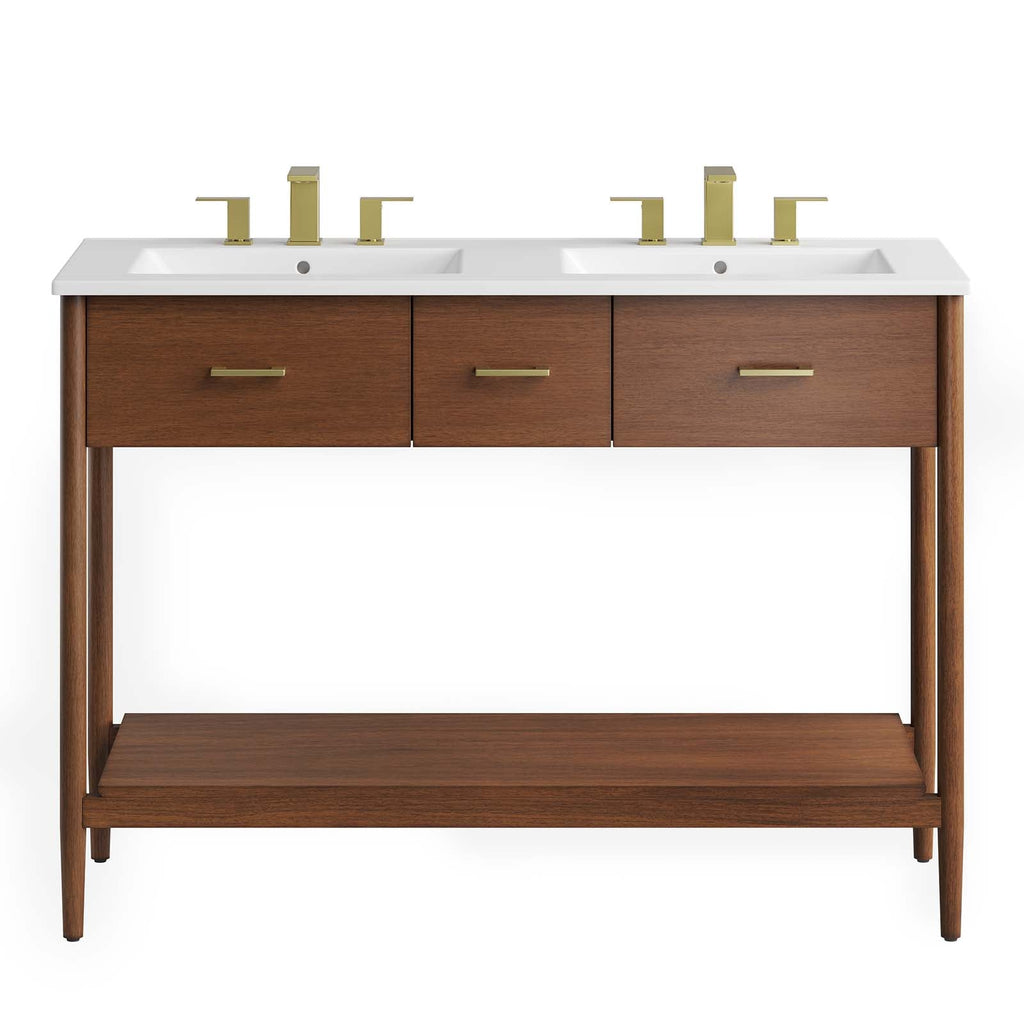 Zaire 48" Double Sink Bathroom Vanity by Modway