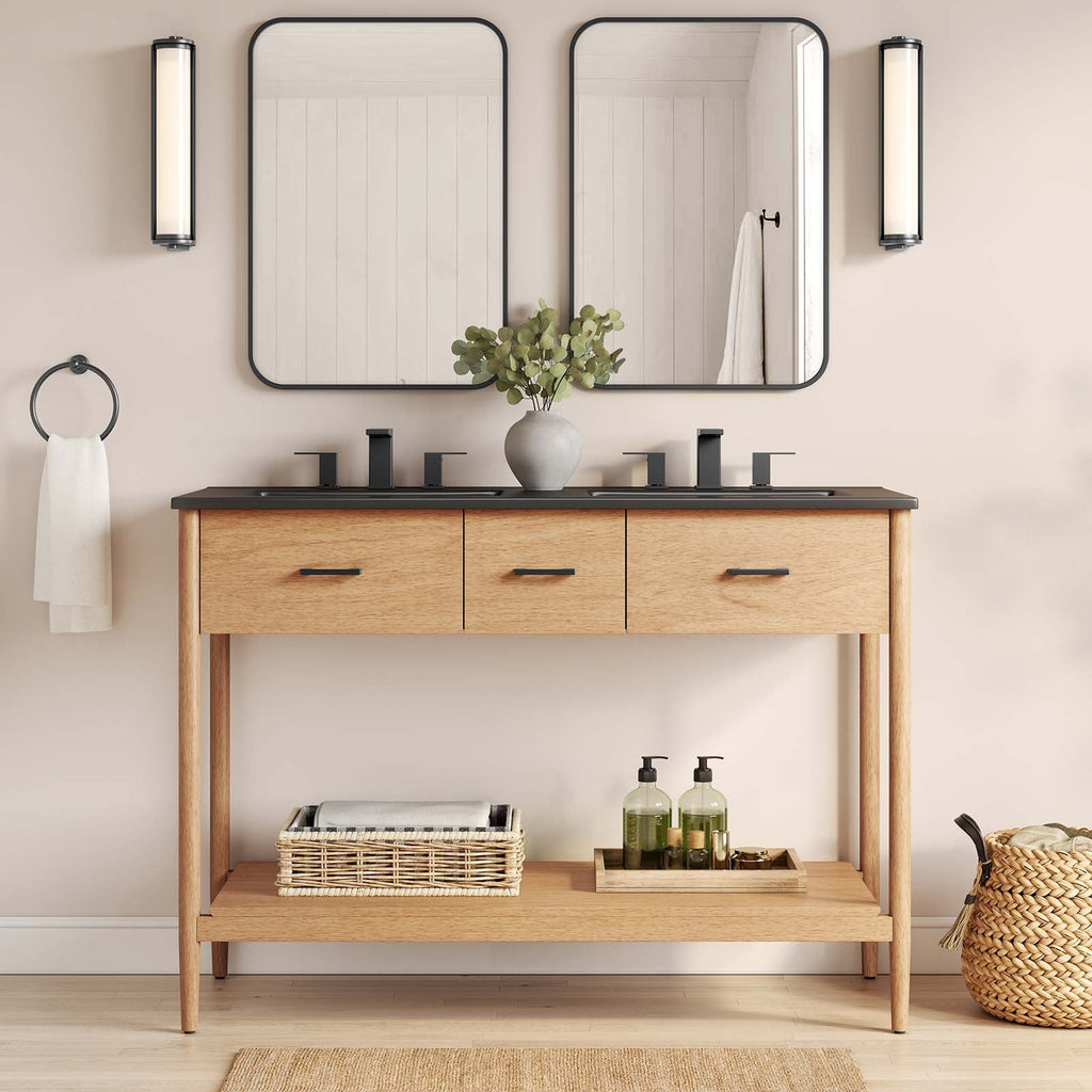 Zaire 48" Double Sink Bathroom Vanity by Modway