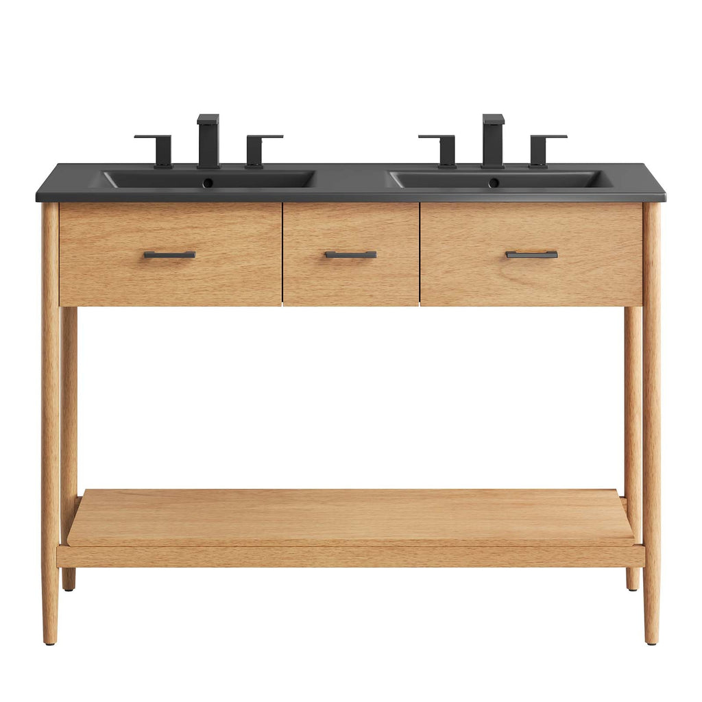 Zaire 48" Double Sink Bathroom Vanity by Modway