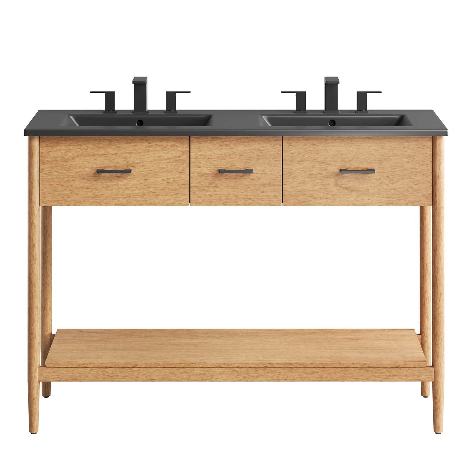 Zaire 48" Double Sink Bathroom Vanity by Modway