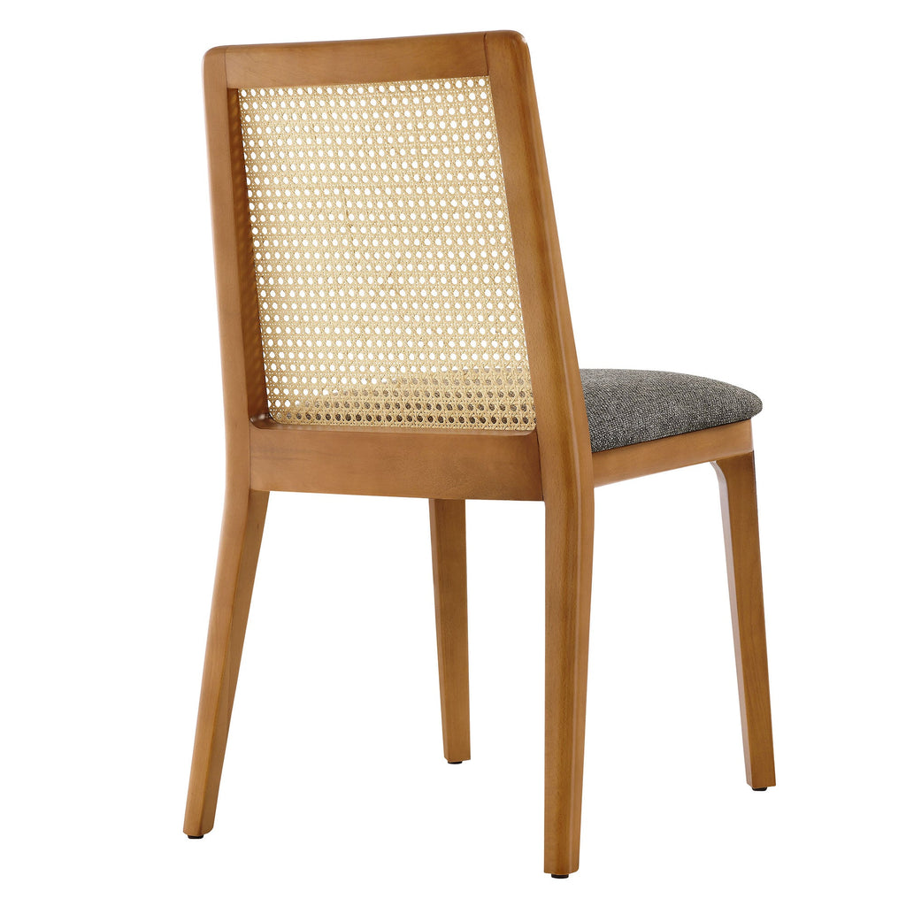 Monarch Wood and Rattan Dining Side Chair by Modway
