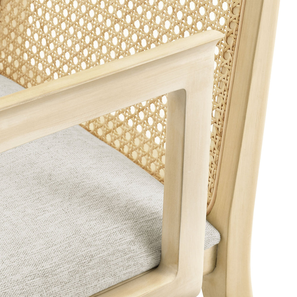 Monarch Wood and Rattan Dining Armchair by Modway