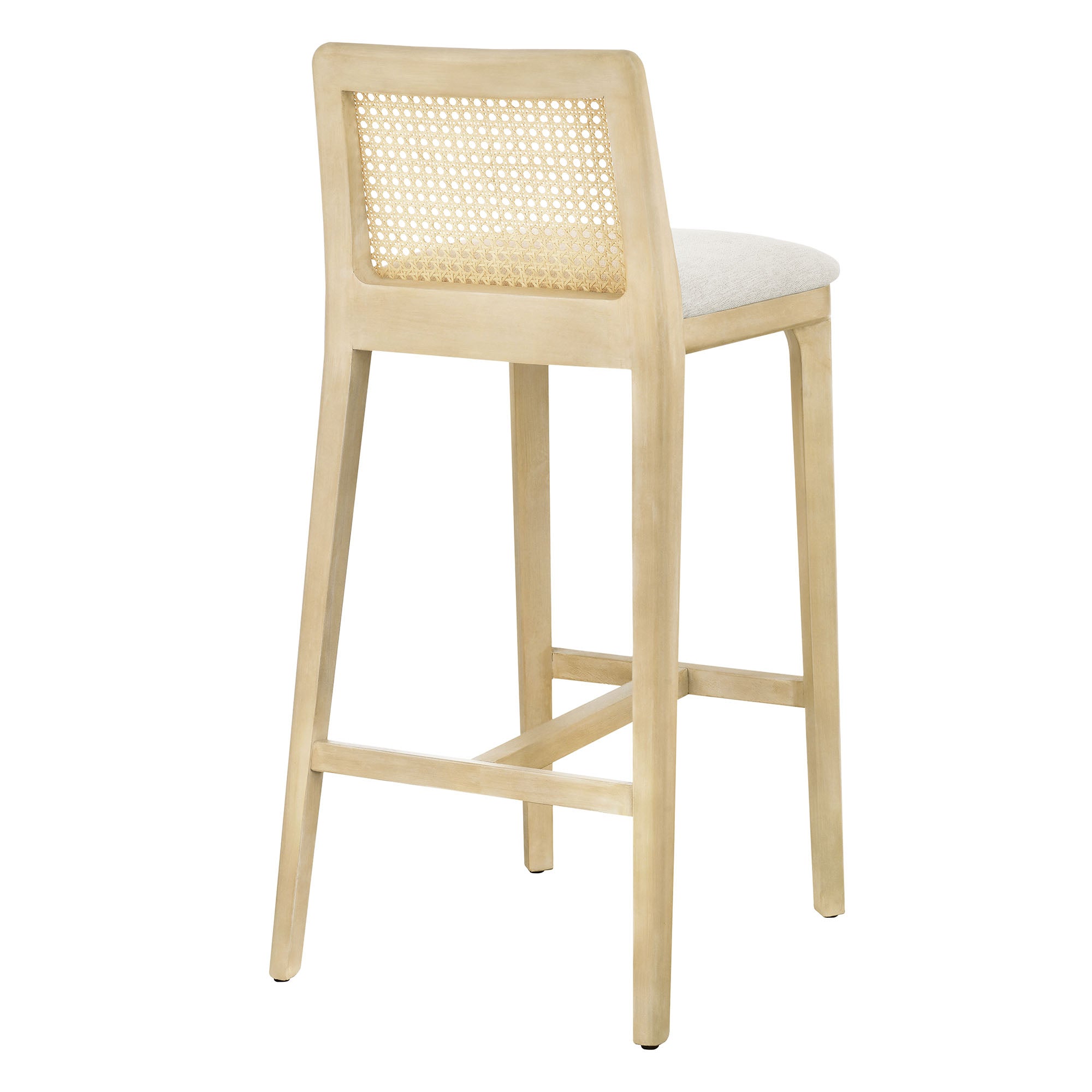 Monarch Wood and Rattan Bar Stool by Modway