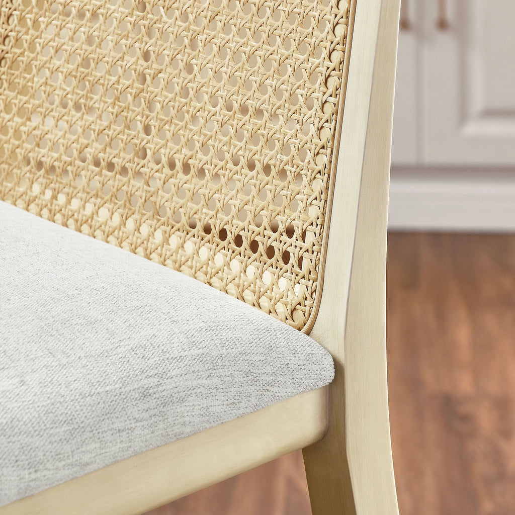 Monarch Wood and Rattan Bar Stool by Modway