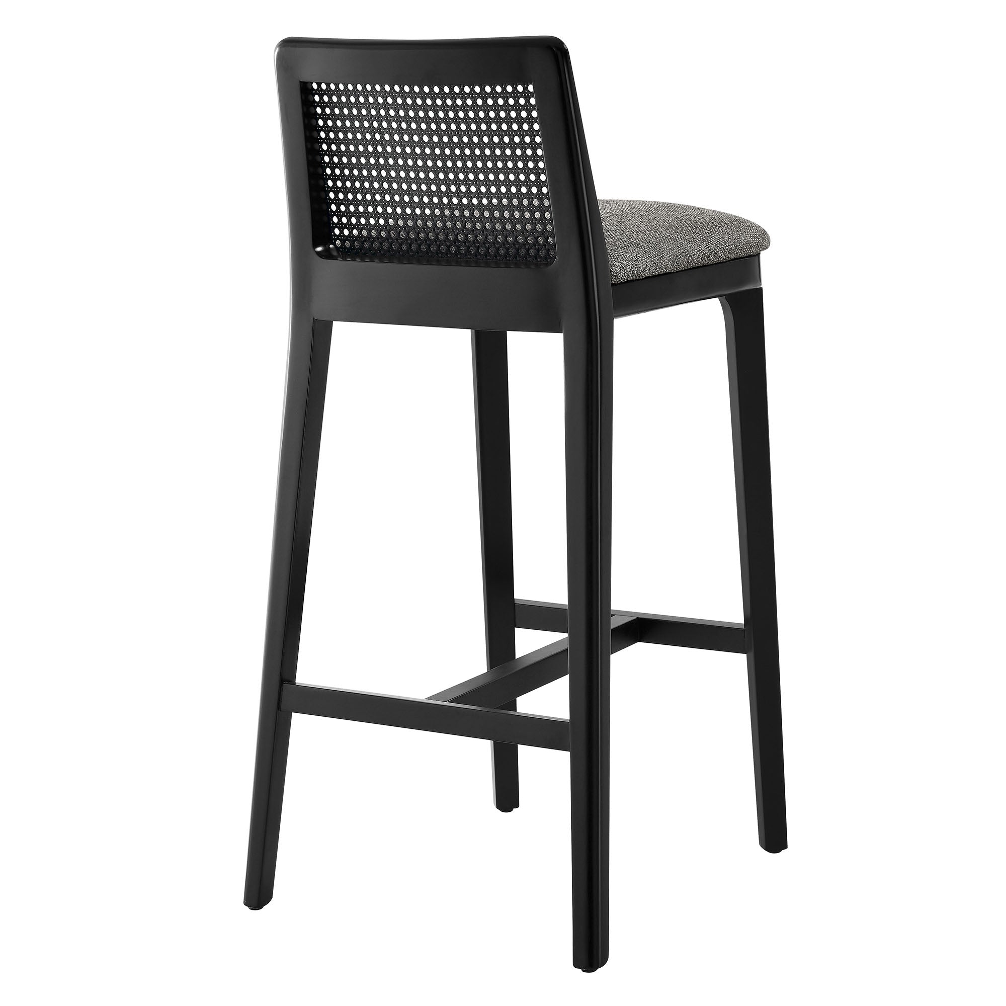 Monarch Wood and Rattan Bar Stool by Modway