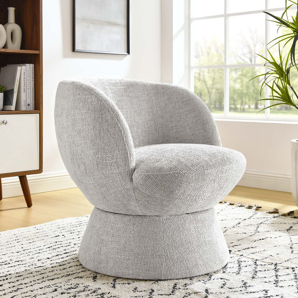 Vesta Chenille Fabric Upholstered Swivel Chair by Modway