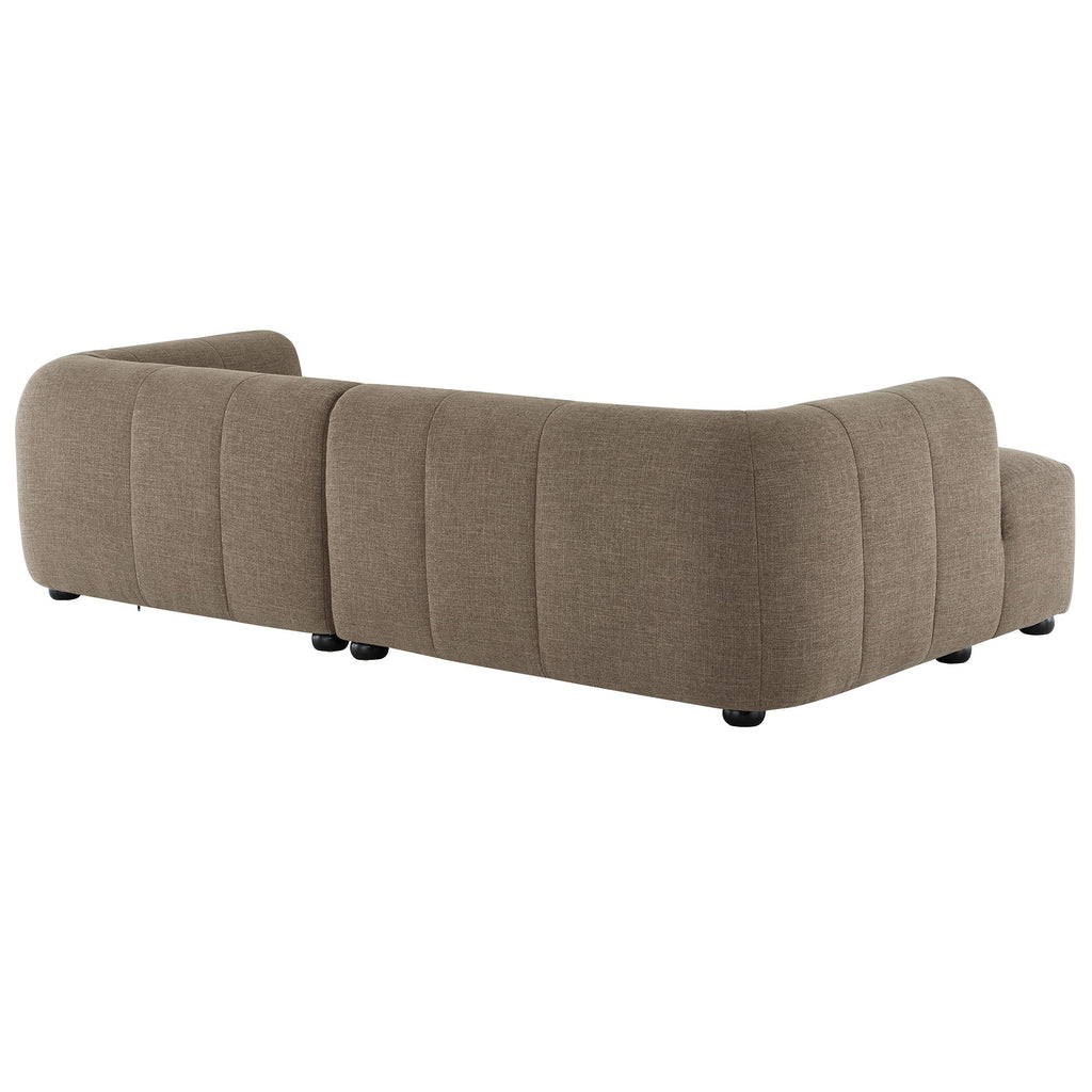 Liana Left-Facing Upholstered Fabric Modular Sofa with Chaise by Modway
