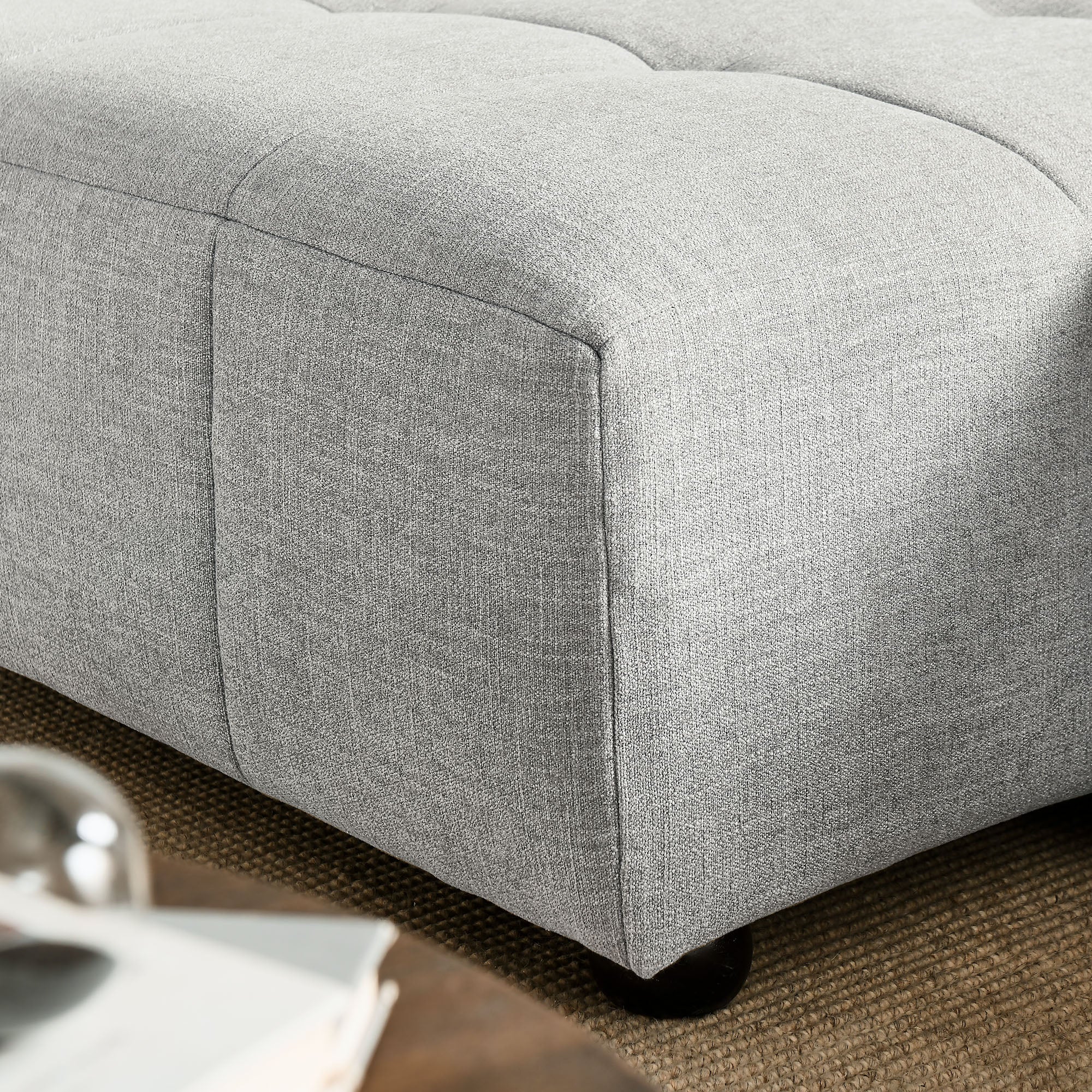Liana Left-Facing Upholstered Fabric Modular Sofa with Chaise by Modway