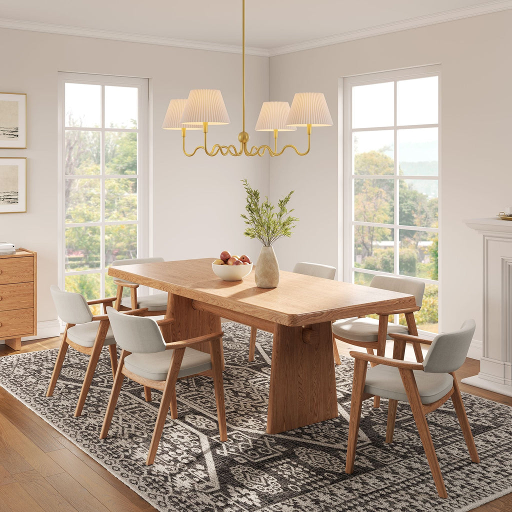Wave Squiggle 4-Arm Pendant Light by Modway