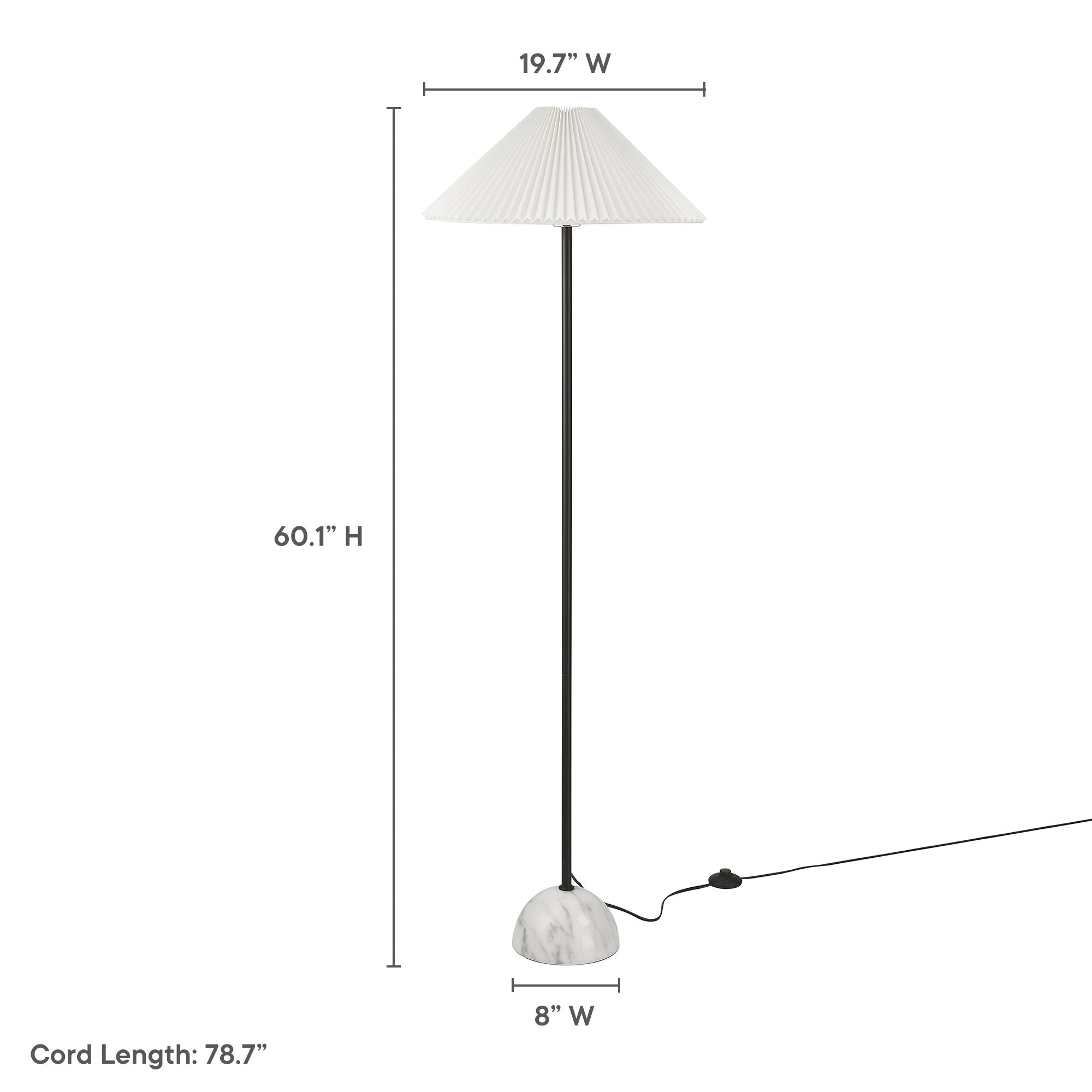 Illusion Marble Dome Floor Lamp by Modway