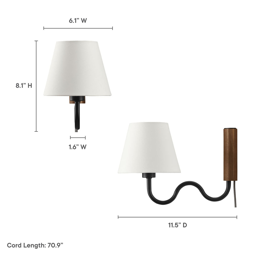Sunlit Squiggle Arm Wall Sconce by Modway