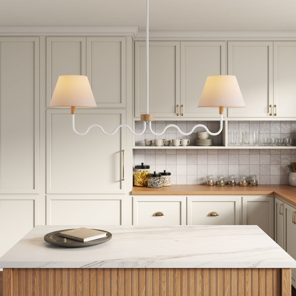 Sunlit Squiggle 2-Arm Pendant Light by Modway