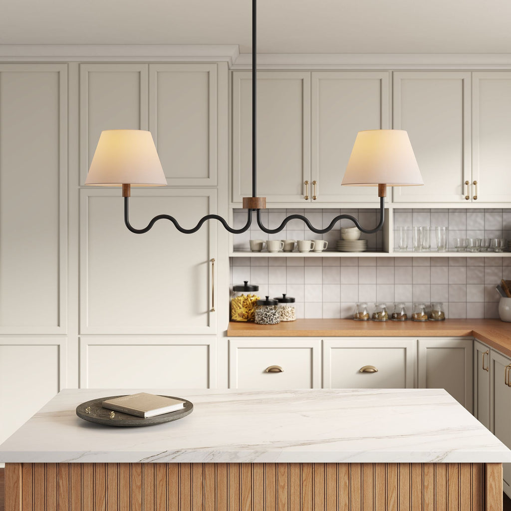 Sunlit Squiggle 2-Arm Pendant Light by Modway