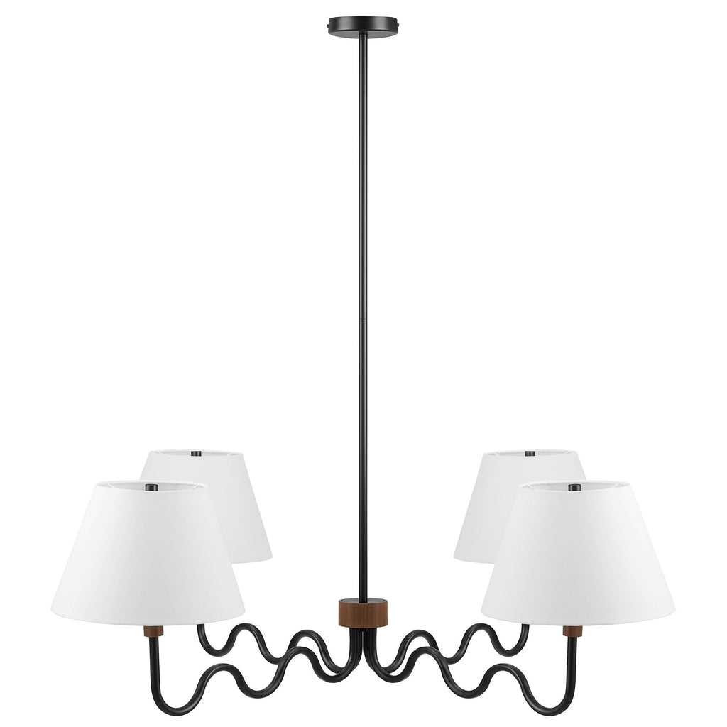 Sunlit Squiggle 4-Arm Pendant Light by Modway