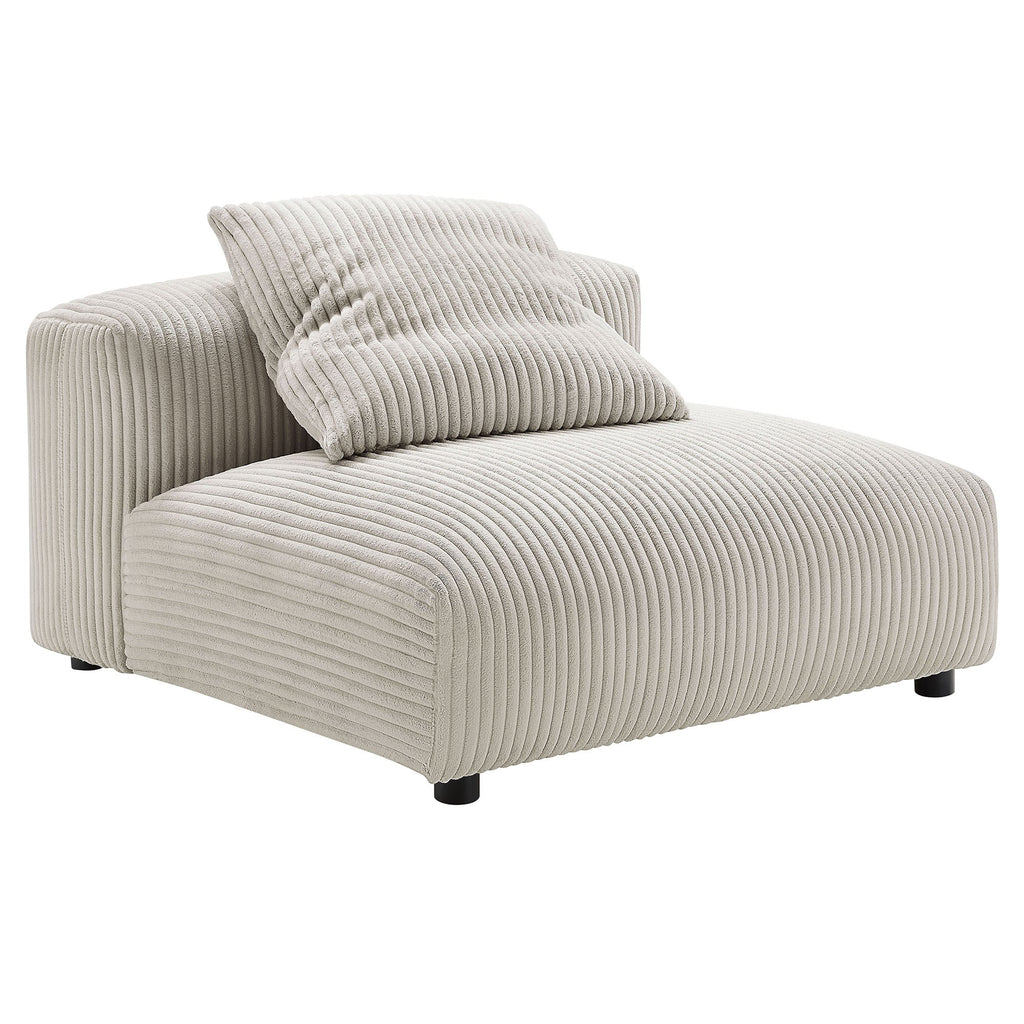 Solace 4-Piece Modular Corduroy Upholstered Sectional Sofa With Ottoman by Modway