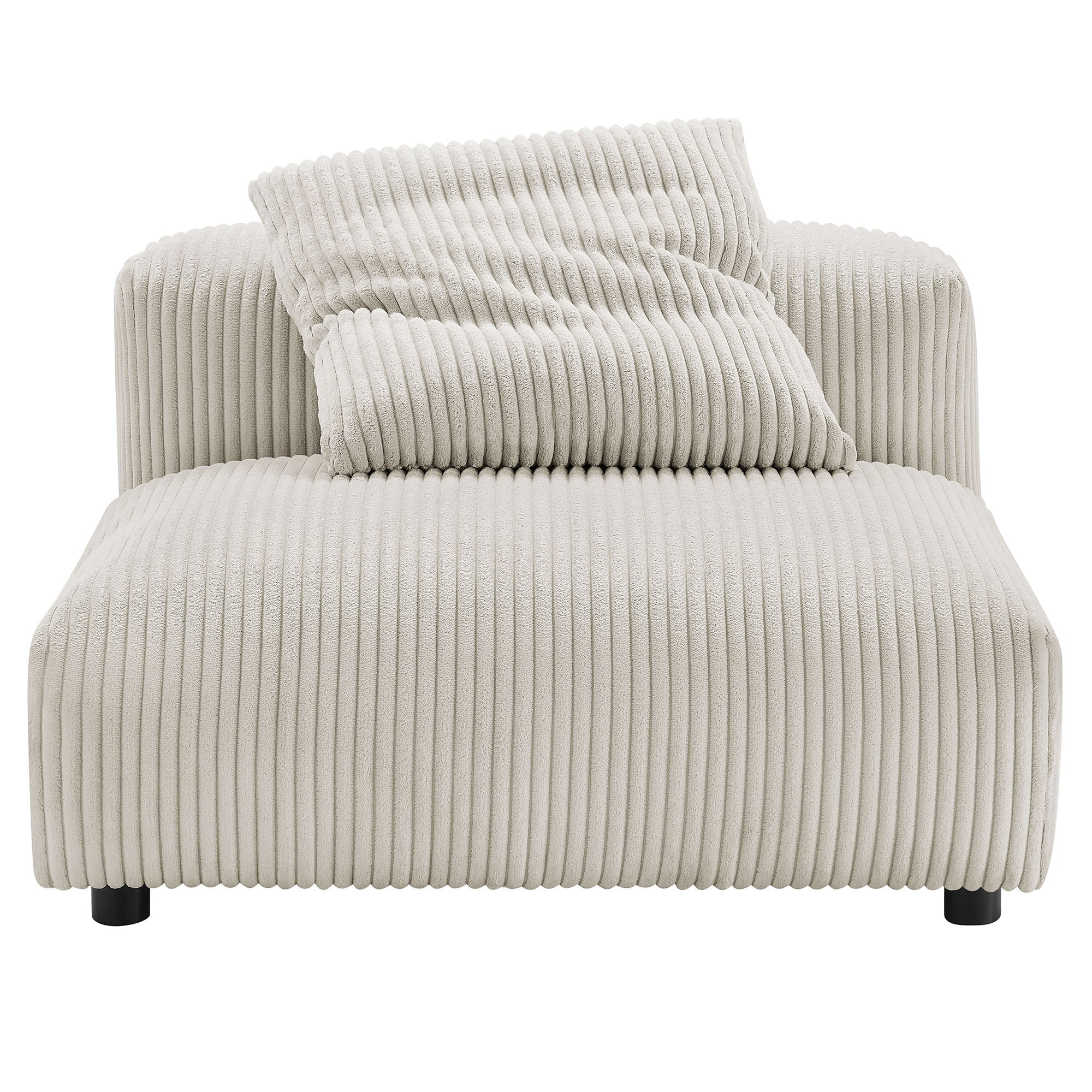 Solace Modular Corduroy Upholstered Armless Chair and Ottoman Set by Modway