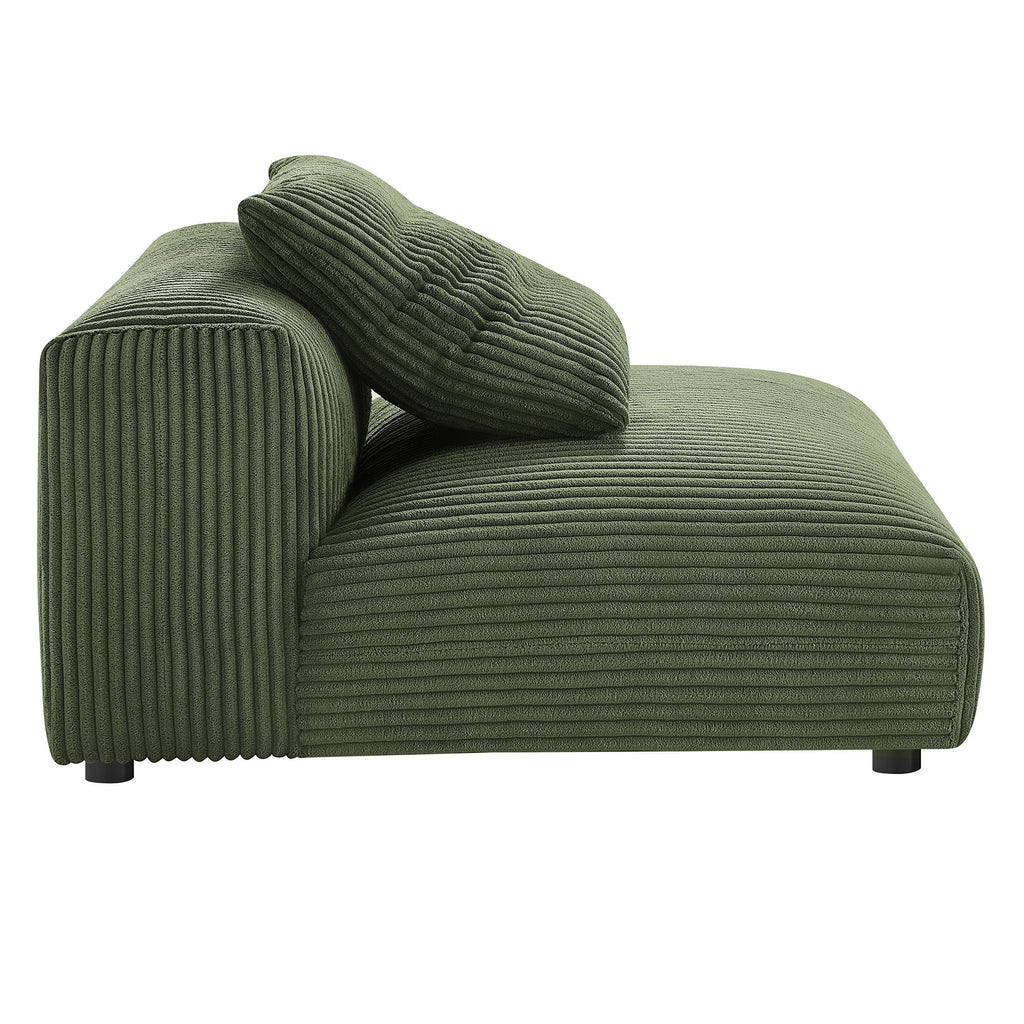 Solace 4-Piece Modular Corduroy Upholstered Sectional Sofa With Ottoman by Modway
