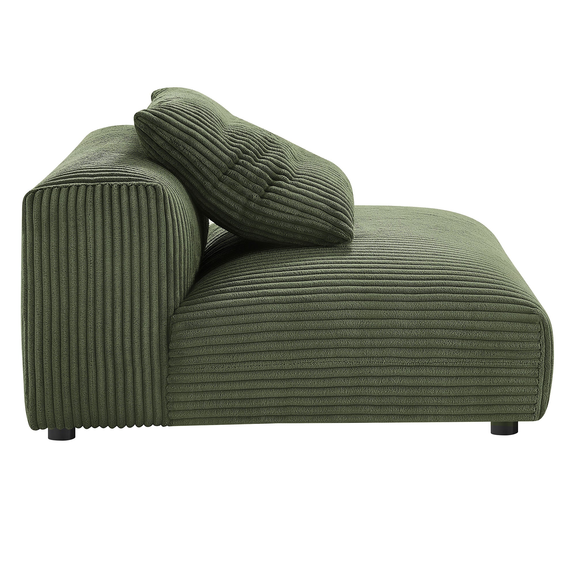 Solace 4-Piece Modular Corduroy Upholstered Sectional Sofa With Ottoman by Modway
