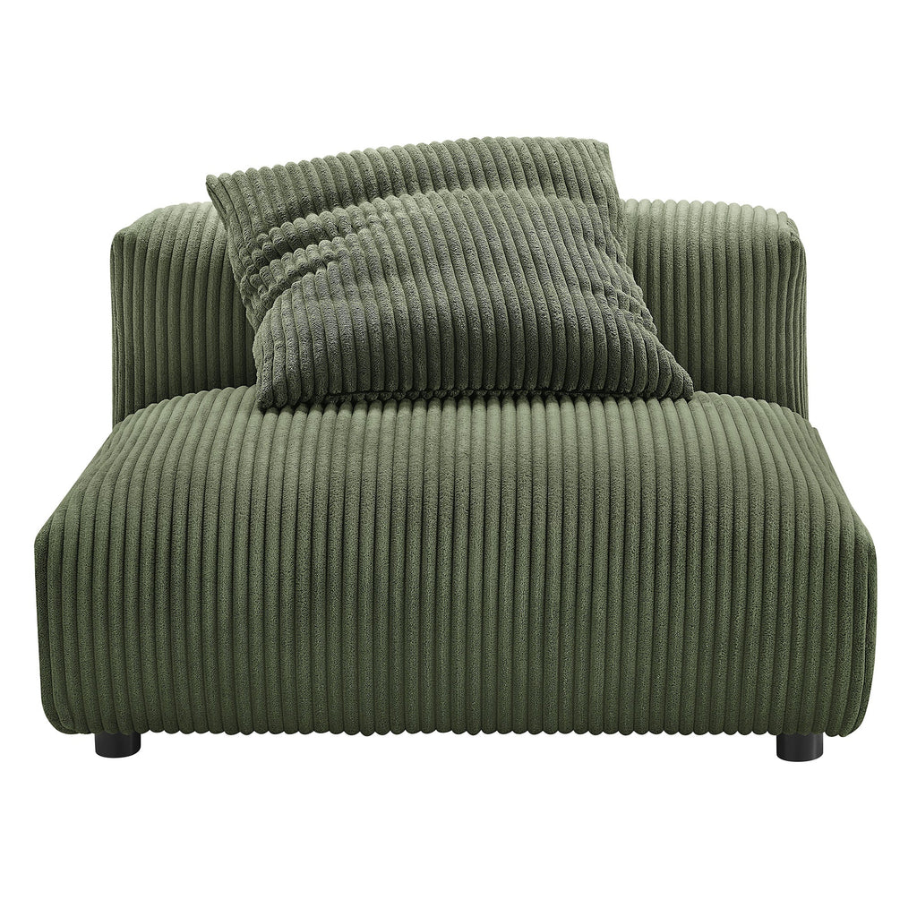 Solace Modular Corduroy Upholstered Armless Chair by Modway