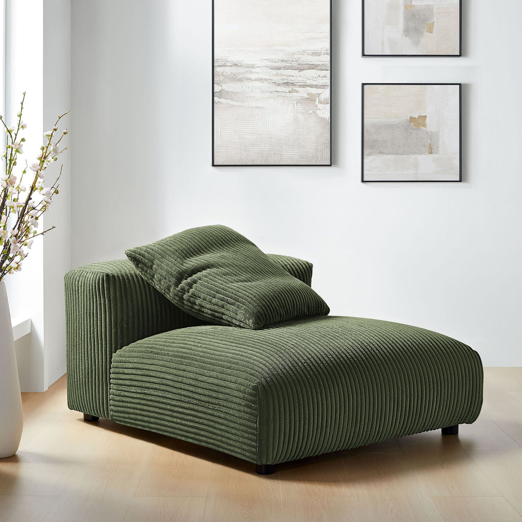 Solace Modular Corduroy Upholstered Armless Chair by Modway