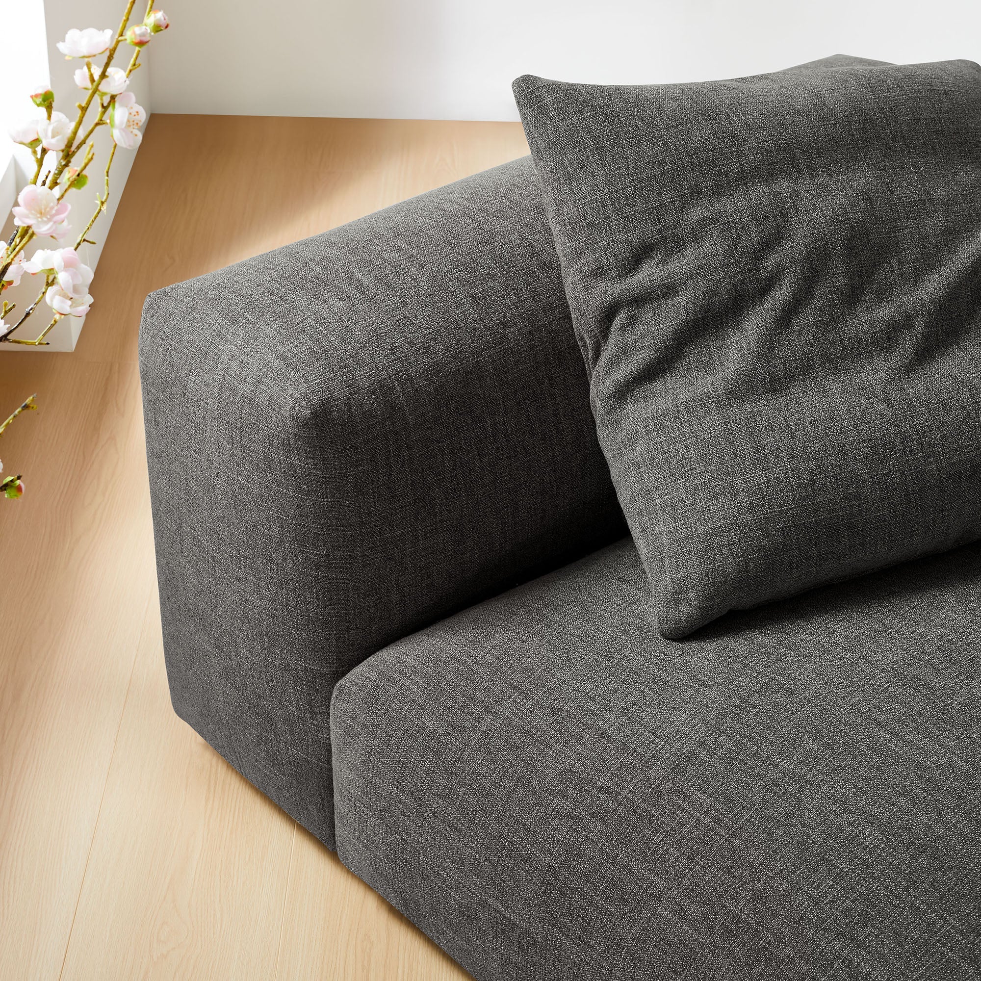 Solace Modular Upholstered Fabric Armless Chair by Modway